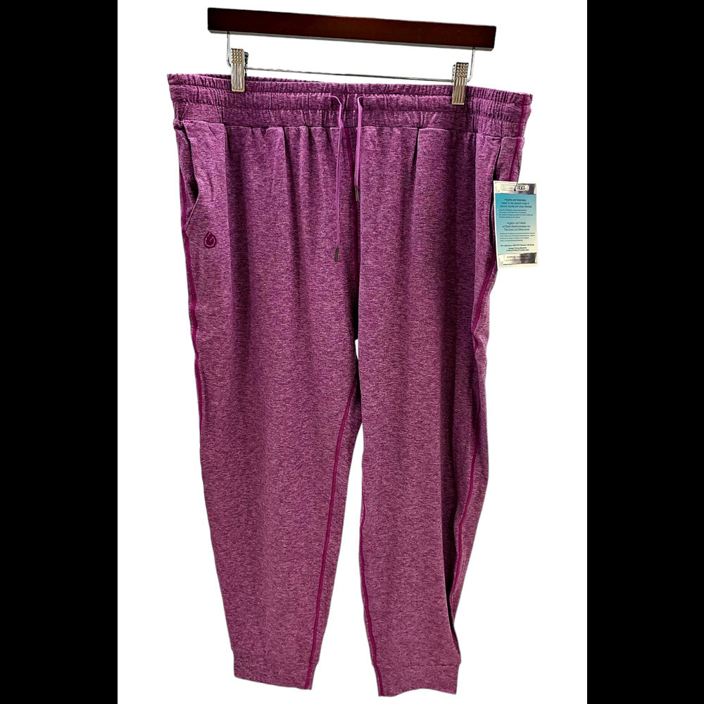 Gymwrap Women's Knit Heathered Joggers w Side Pockets Dahlia - Regular